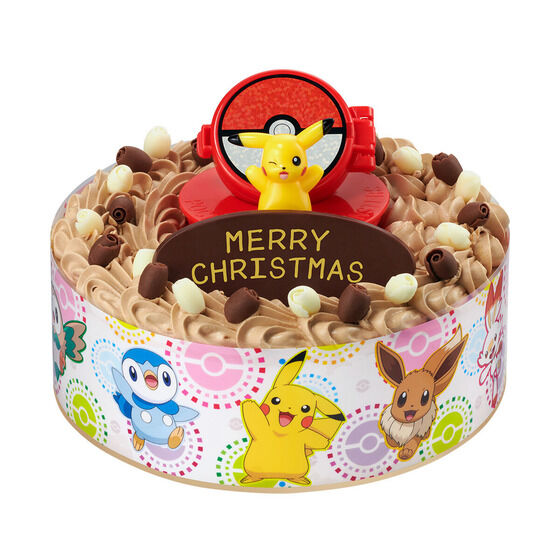 キャラデコお祝いケーキ ポケットモンスター(チョコクリーム)＜5号サイズ＞ 【2022年12月発送・クリスマス予約】