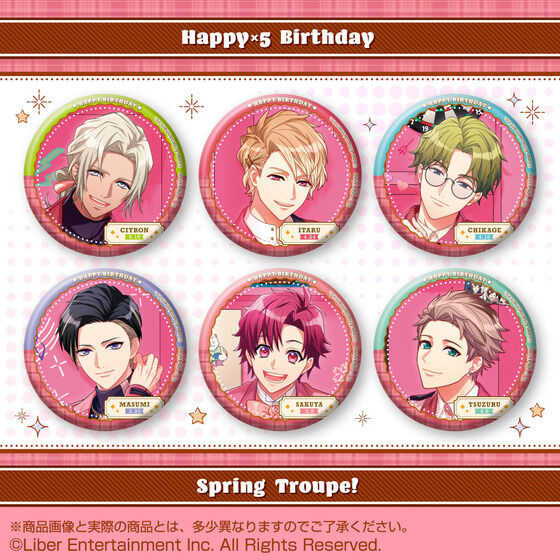 A3! ホログラム缶バッジ 〜Happy×5 Birthday Spring Troupe!〜