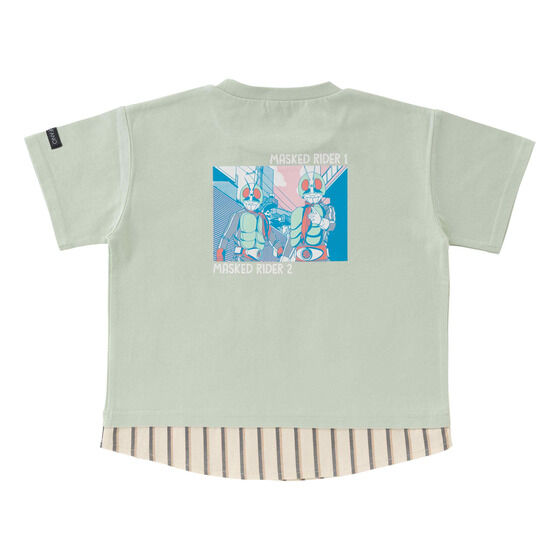 FUNOFANO×仮面ライダー1号・2号　後ろボックスプリント半袖Tシャツ