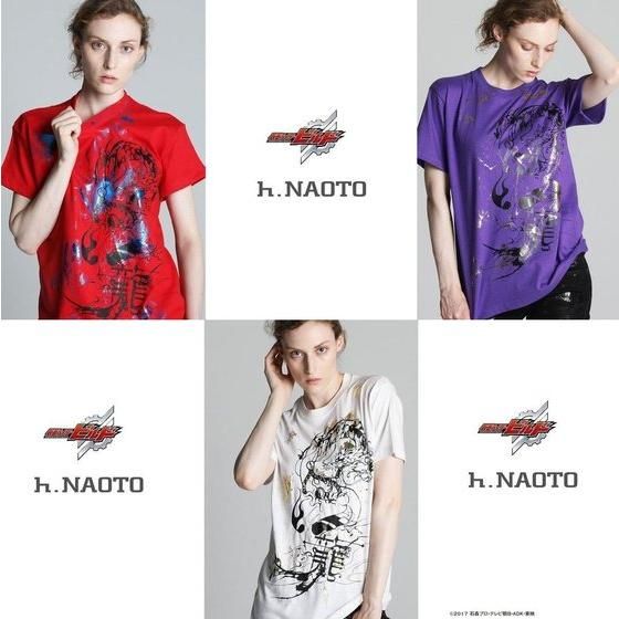 仮面ライダービルド×h.NAOTO コラボTシャツ（アート加工） 万丈龍我