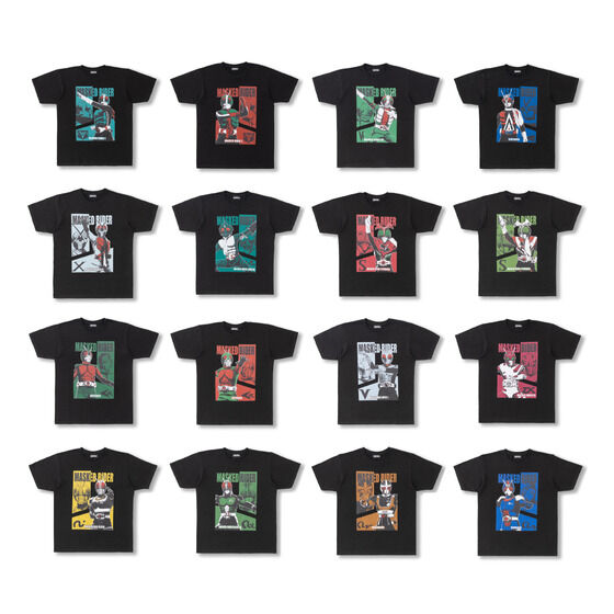 仮面ライダー 昭和シリーズ デザインTシャツ (全16種)【2023年9月発送 