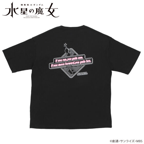 機動戦士ガンダム 水星の魔女 「逃げたら一つ、進めば二つ」ビッグシルエットTシャツ