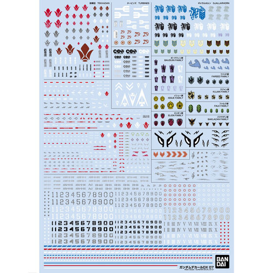 ガンダムデカールＤＸ 07 機動戦士ガンダム 鉄血のオルフェンズシリーズ用【２０２３年１１月発送】