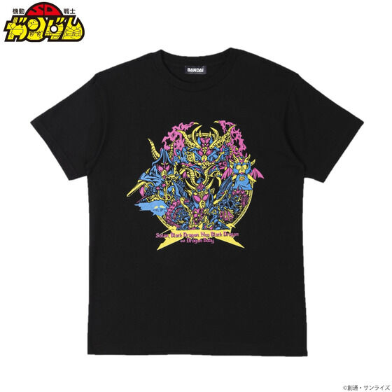 SDガンダム サタンガンダム＆ブラックドラゴン＆ネオブラックドラゴン＆ドラゴンベビー Tシャツ feat.STUDIO696