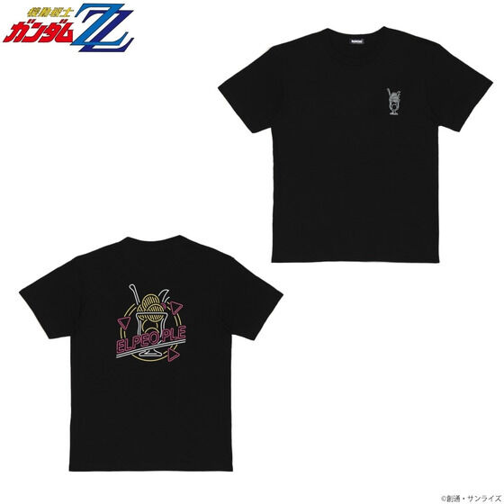 機動戦士ガンダムZZ エルピー・プルシリーズ Tシャツ ブラック