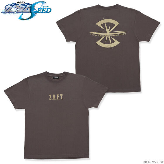 機動戦士ガンダムSEED Z.A.F.T.マーク　ゴールドプリントTシャツ