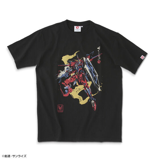 STRICT-G JAPAN『機動戦士ガンダムSEED FREEDOM』Tシャツ 筆絵風イモータルジャスティス柄