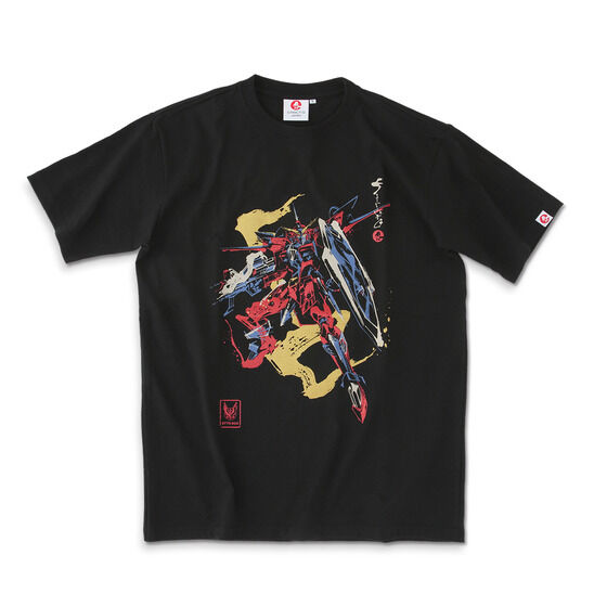 STRICT-G JAPAN『機動戦士ガンダムSEED FREEDOM』Tシャツ 筆絵風イモータルジャスティス柄