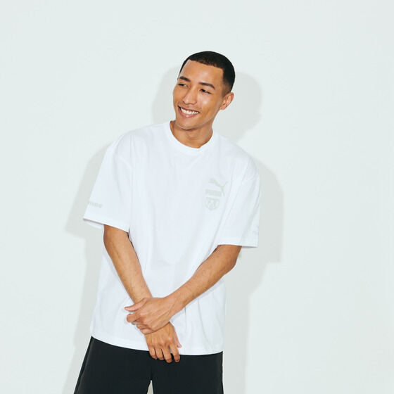 PUMA~VEʃC_[@S/S TEE@WHITE