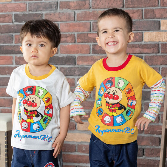 袖取り外し刺繍アンパンマン横顔長袖Tシャツ | それいけ