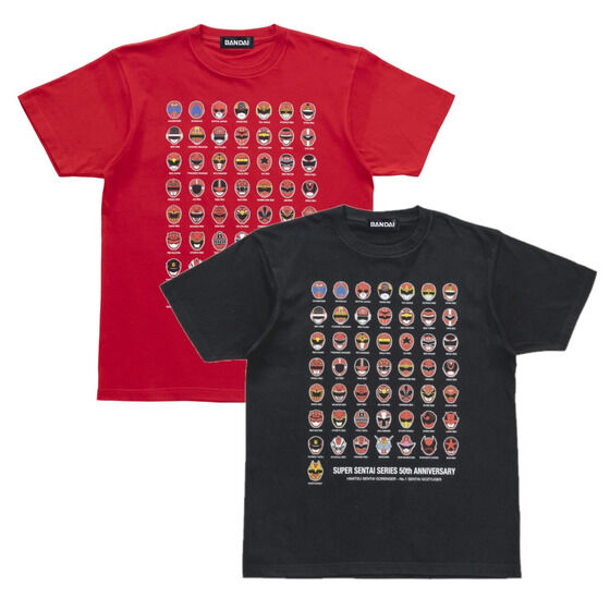全スーパー戦隊展　歴代 レッド　 Tシャツ XL サイズ 未開封 ② スーパー戦隊50周年記念 歴代レッド Tシャツ | 宇宙戦隊キュウ