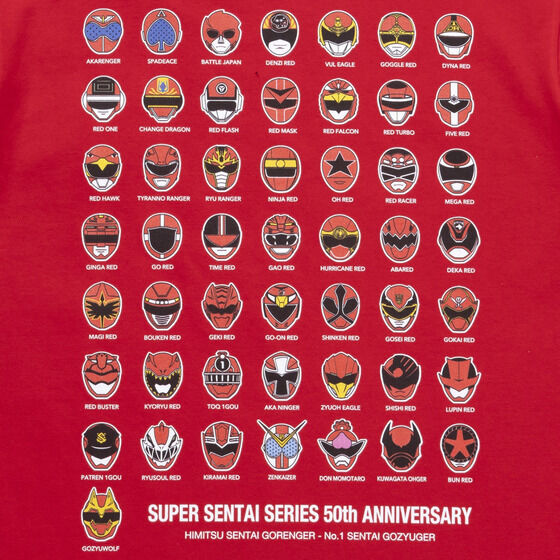 全スーパー戦隊展　歴代 レッド　 Tシャツ XL サイズ 未開封 ② 予約待ち品】スーパー戦隊50周年記念 歴代レッド Tシャツ｜Yahoo