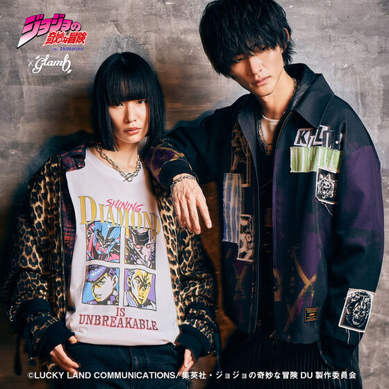 �A�j���w�W���W���̊�Ȗ`�� �_�C�������h�͍ӂ��Ȃ��x�~glamb Crazy Diamond vs Killer Queen T-shirts