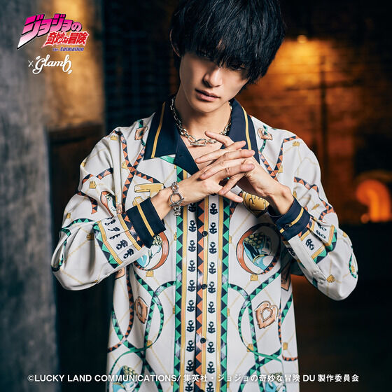 �A�j���w�W���W���̊�Ȗ`�� �_�C�������h�͍ӂ��Ȃ��x�~glamb Jotaro Shirt