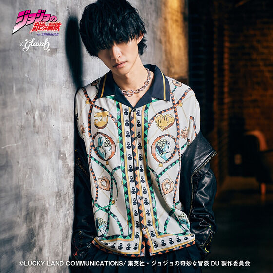 �A�j���w�W���W���̊�Ȗ`�� �_�C�������h�͍ӂ��Ȃ��x�~glamb Jotaro Shirt