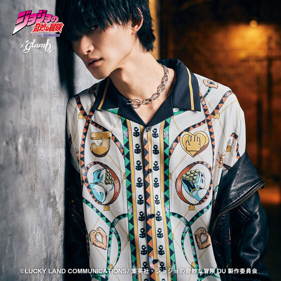 �A�j���w�W���W���̊�Ȗ`�� �_�C�������h�͍ӂ��Ȃ��x�~glamb Jotaro Shirt