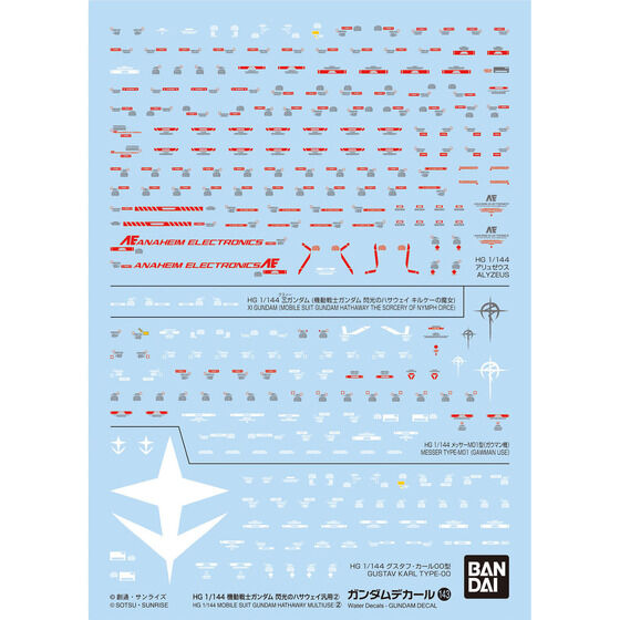 ガンダムデカールNo.143 HG 1/144 機動戦士ガンダム 閃光のハサウェイ汎用2
