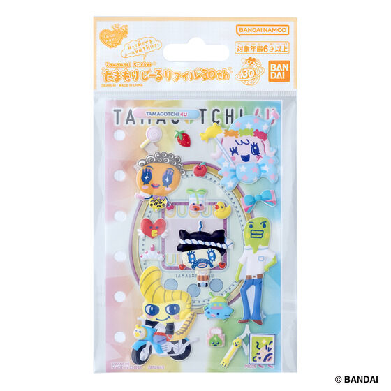 たまもりしーるリフィル30th　TAMAGOTCHI 4Uセット