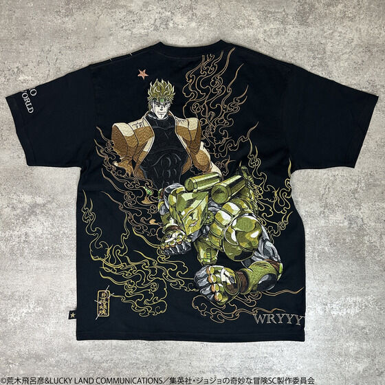 絡繰魂×ジョジョの奇妙な冒険 スターダストクルセイダース 刺繍Tシャツ