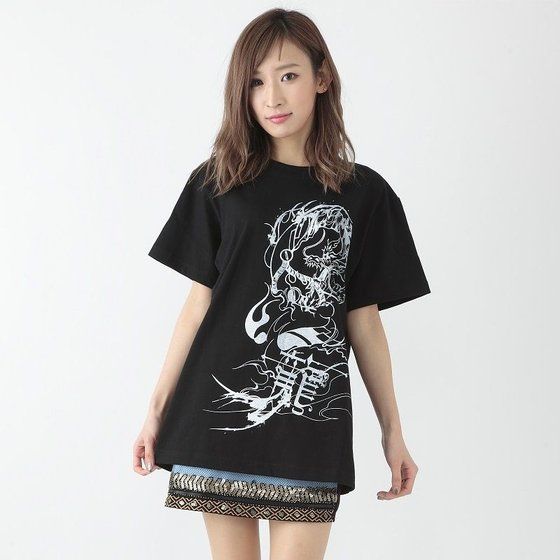 仮面ライダービルド×h.NAOTO コラボTシャツ（ブラック） 万丈龍我