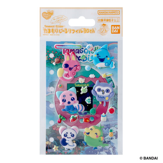 たまもりしーるリフィル30th　Tamagotchi Paradiseセット