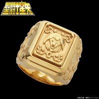 【受注生産】聖闘士星矢　黄金聖衣箱（ゴールドクロスボックス）デザインsilver925リング　獅子座（レオ）