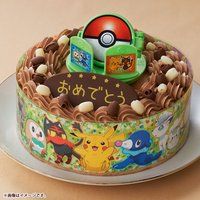 キャラデコお祝いケーキ ポケットモンスター サン＆ムーン(チョコクリーム)(5号サイズ)