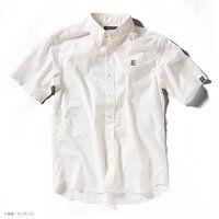 STRICT-G『機動戦士ガンダム』 クールマックス 半袖ボタンダウン刺繍シャツ E.F.S.F.