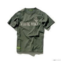 STRICT-G.ARMS『機動戦士ガンダム』 Tシャツ WHITE WOLFロゴ