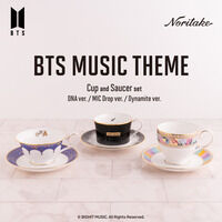 Noritake Cup＆Saucer set BTS Music Theme DNA ver./ MIC Drop ver. / Dynamite ver.
