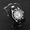 fWAhx`[ OMEGAMON~ Red Monkey Designs Wristwatch Silver925 High-End Model Black