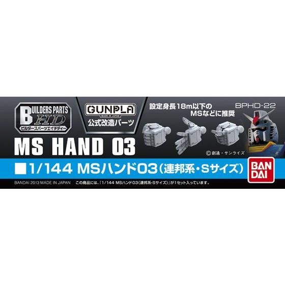ビルダーズパーツHD-22 1/144 MSハンド03（連邦系・Sサイズ