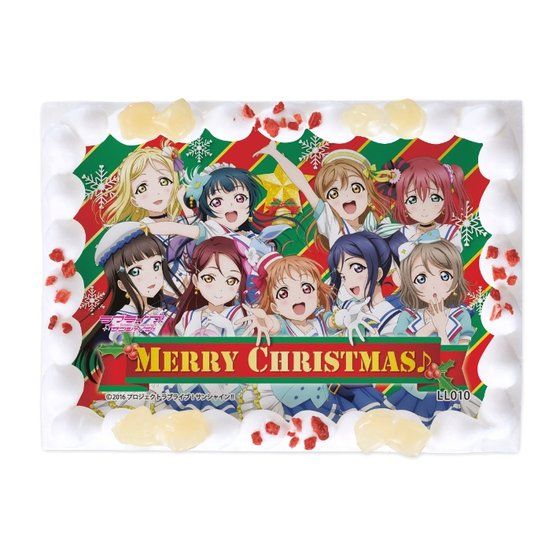 キャラデコプリントケーキ ラブライブ サンシャイン Aqours クリスマスver ラブライブ サンシャイン 食品 飲料 プレミアムバンダイ公式通販