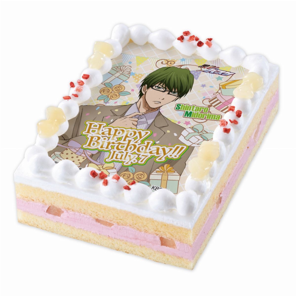 キャラデコプリントケーキ 黒子のバスケ 緑間 真太郎(誕生日ver