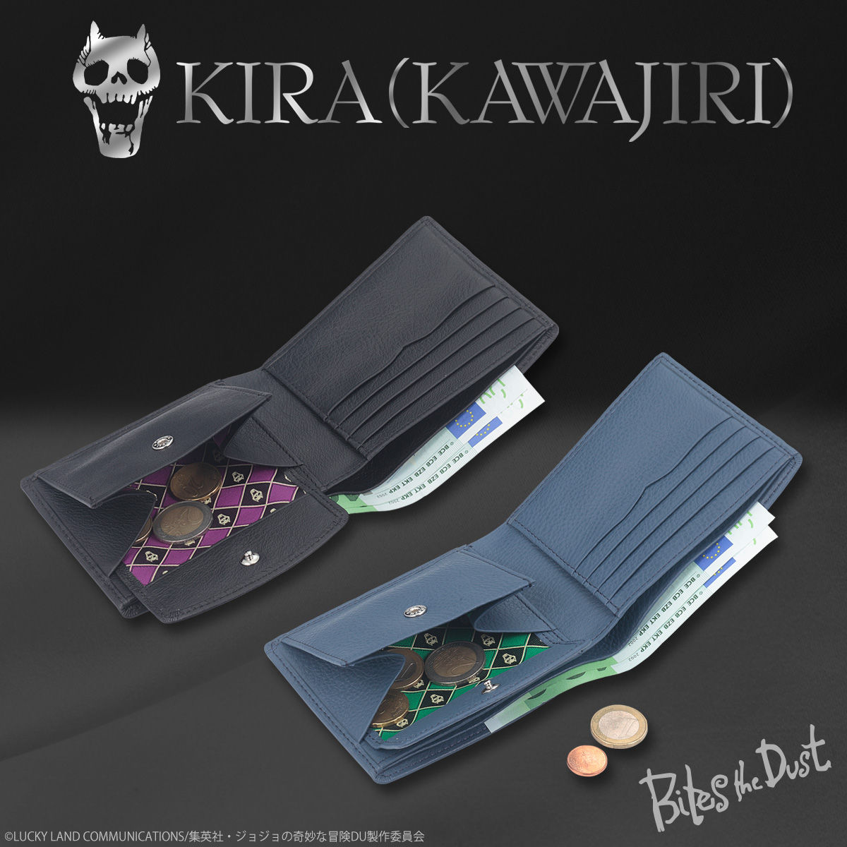 ジョジョの奇妙な冒険　吉良吉影（川尻浩作）レザーハーフウォレット ジョジョの奇妙な冒険 吉良吉影（川尻浩作）KIRA(KAWAJIRI)'s