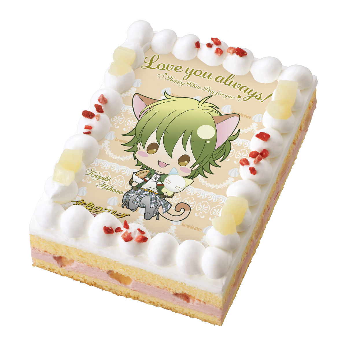 キャラデコプリントケーキ ホワイトデー］金色のコルダ in