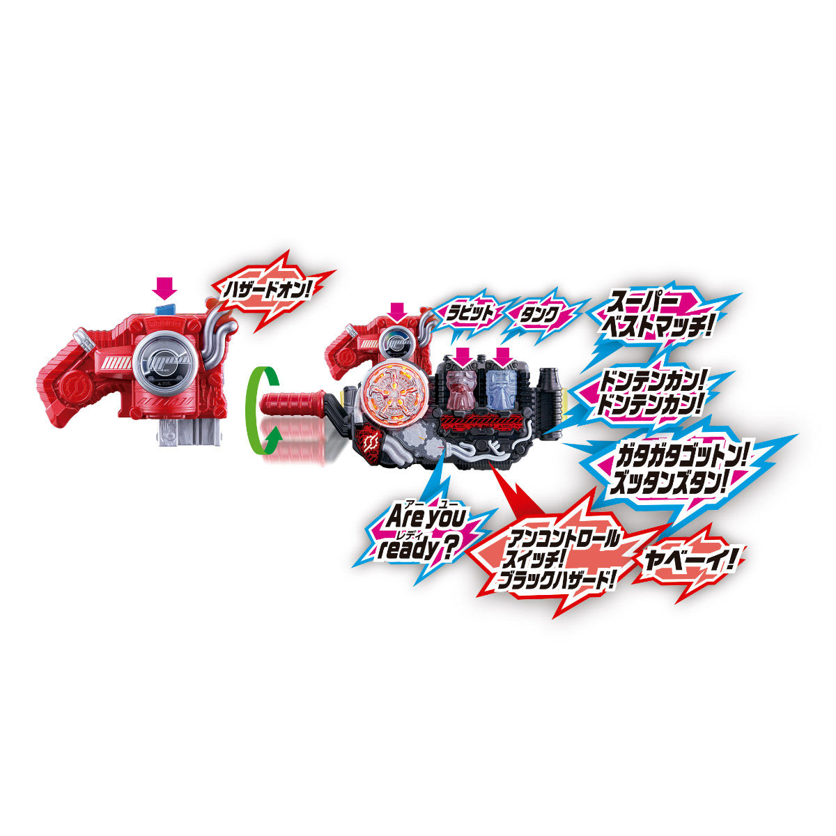 仮面ライダービルド　DXハザードトリガー　フルフルラビットタンクフルボトル