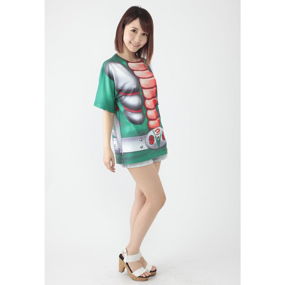 HOT ! 仮面ライダー V3 27cm ソフビ人形 檢 ソフビ 緑色 青色【仮面