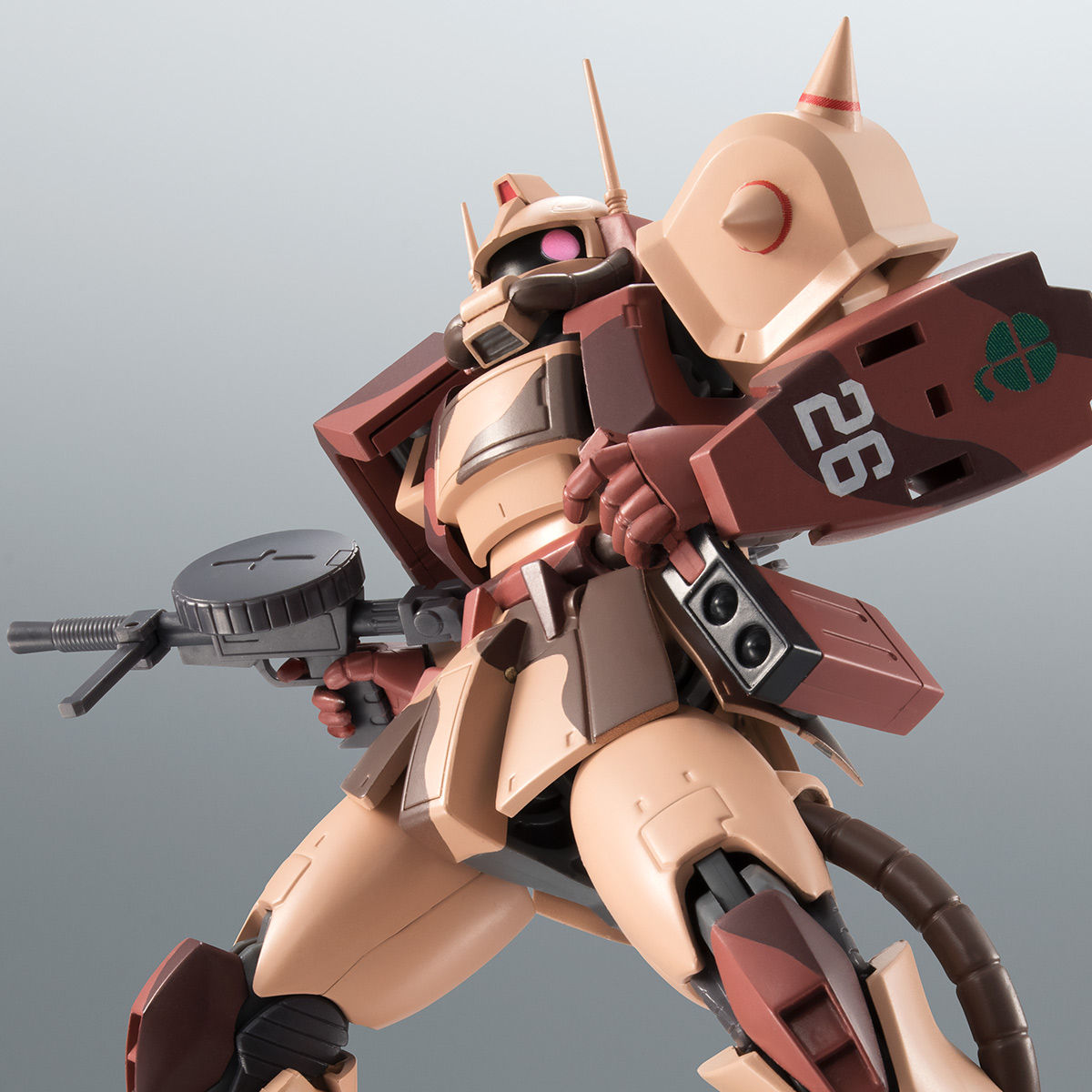 魂ウェブ商店限定 ROBOT魂(SIDE MS) MS-06D ザク・デザートタイプ カラカル隊所属機 ver. A.N.I.M.E. 機動戦士ガンダムMSV(モビルスーツバリエーション) 完成品 可動フィギュア バンダイスピリッツ