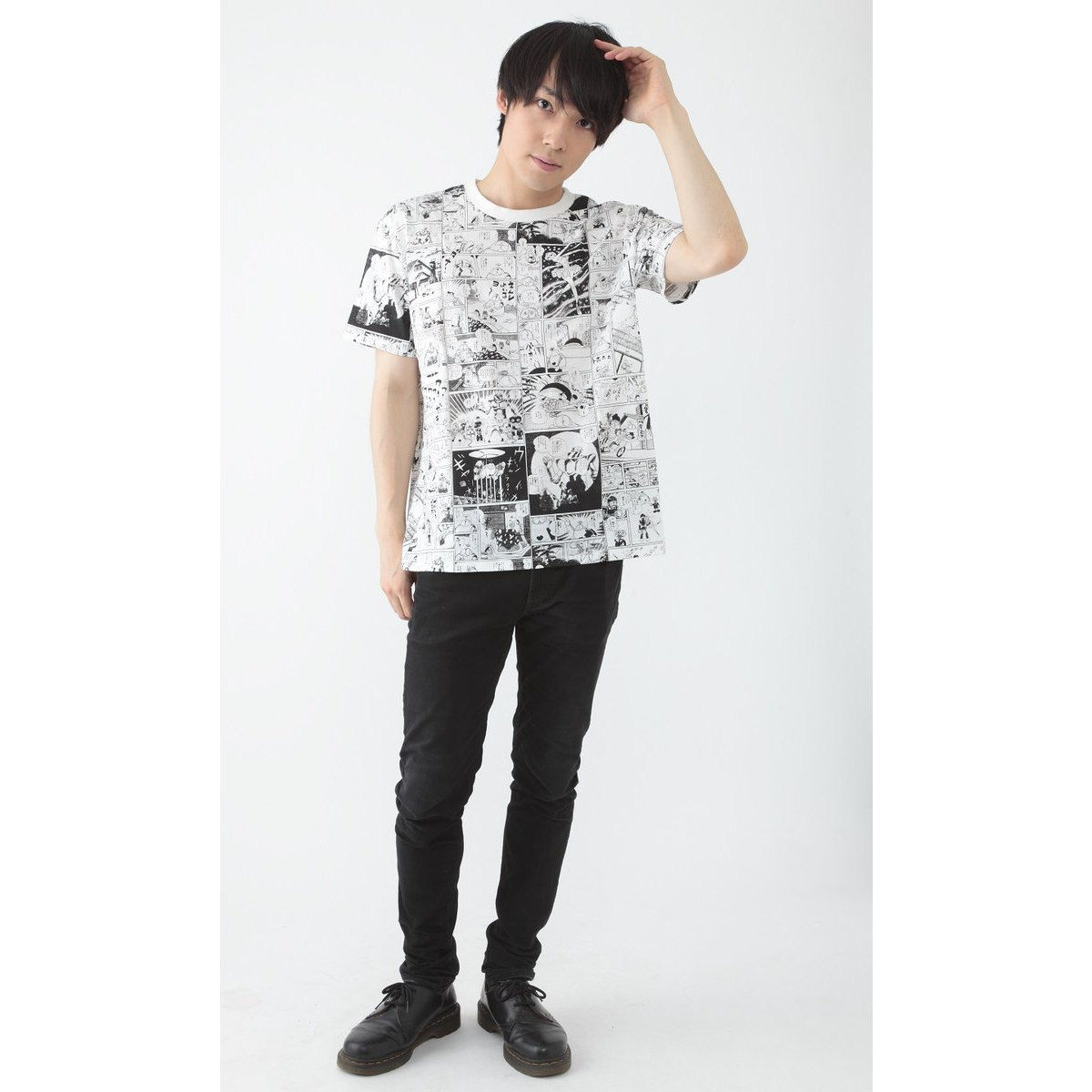 石ノ森章太郎生誕80記念 がんばれ!!ロボコン 漫画柄Tシャツ