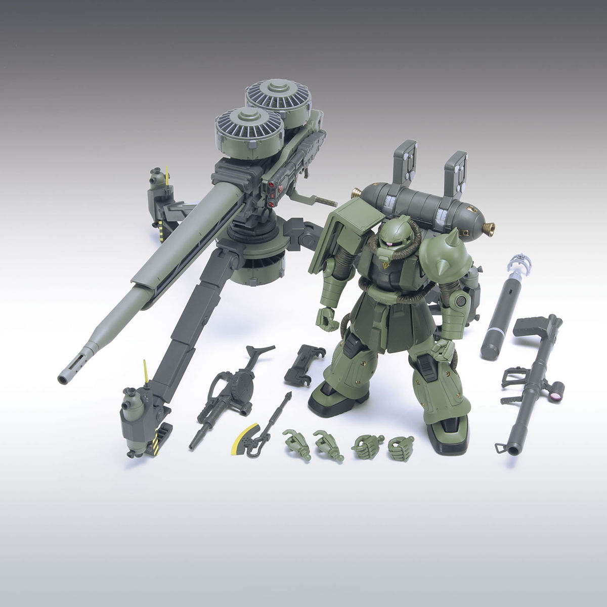 ガンプラ 量産型ザク(ザクII) ビッグ•ガン サンダーボルト 完成品