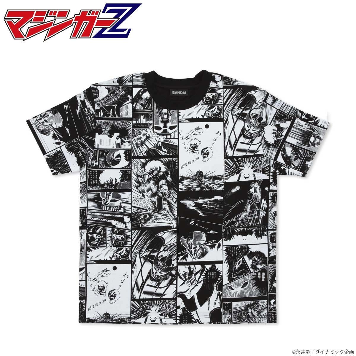 永井豪 画業50周年 漫画柄Ｔシャツ マジンガーZ（ブラック