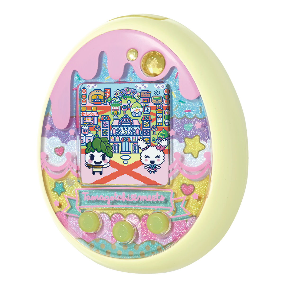 くすみ水色 Tamagotchi meets (たまごっちみーつ) スイーツみーつ ver