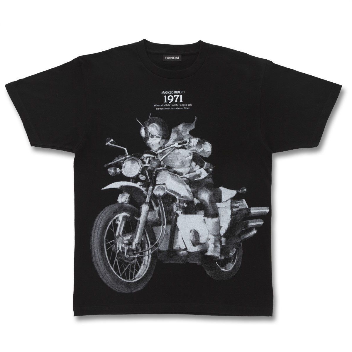 菅原芳人計画 仮面ライダー旧1号・初期変身サイクロン柄Tシャツ | 仮面