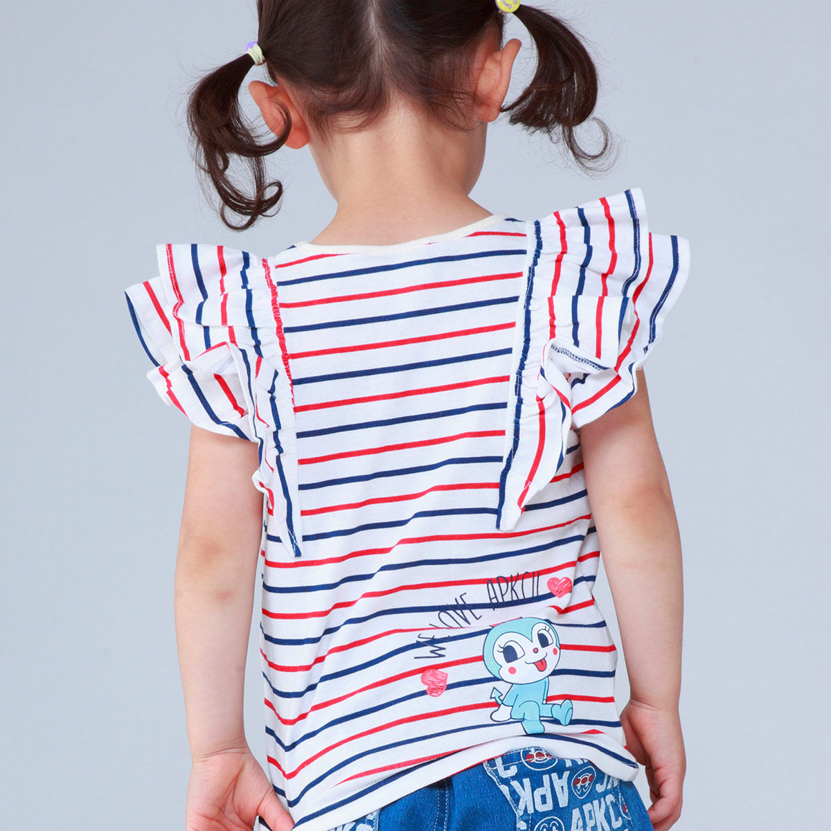 袖フリルボーダーtシャツ それいけ アンパンマン ファッション アクセサリー バンダイナムコグループ公式通販サイト