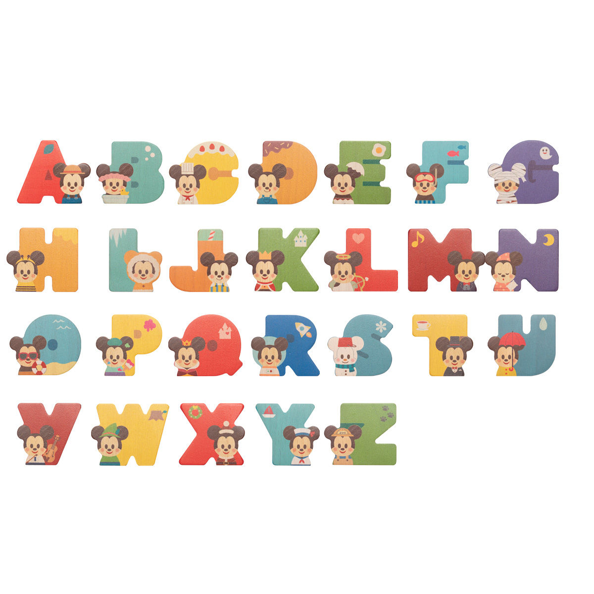26文字セット Disney Kidea Alphabet ディズニーキャラクター 趣味 コレクション バンダイナムコグループ公式通販サイト