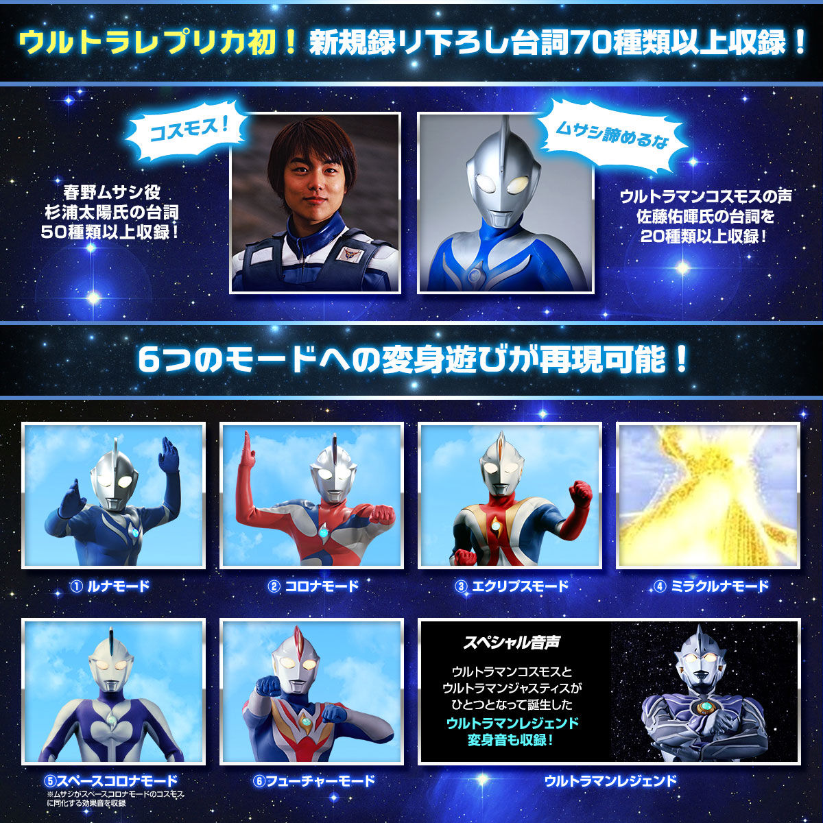 抽選販売】ウルトラマンコスモス ウルトラレプリカ コスモプラック