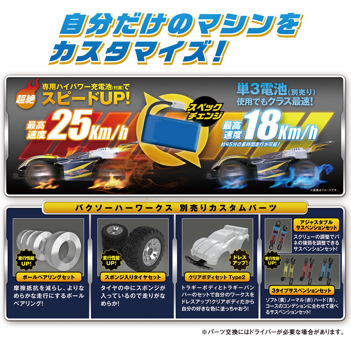 バクソーハーワークス ダークエンペラー (600mAh) | R/Cカー・フライトトイ・その他トイカー | バンダイ公式サイト