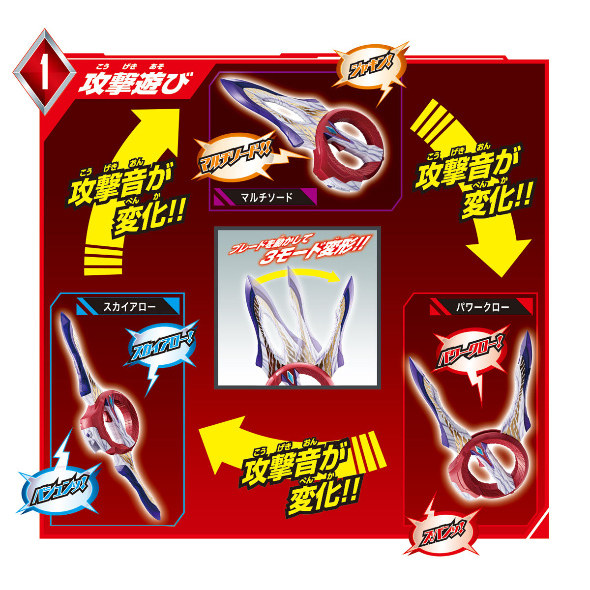 SALE低価箱つき/ウルトラマントリガー/DXサークルアームズ/トリガー武器/三連変形/ 特撮