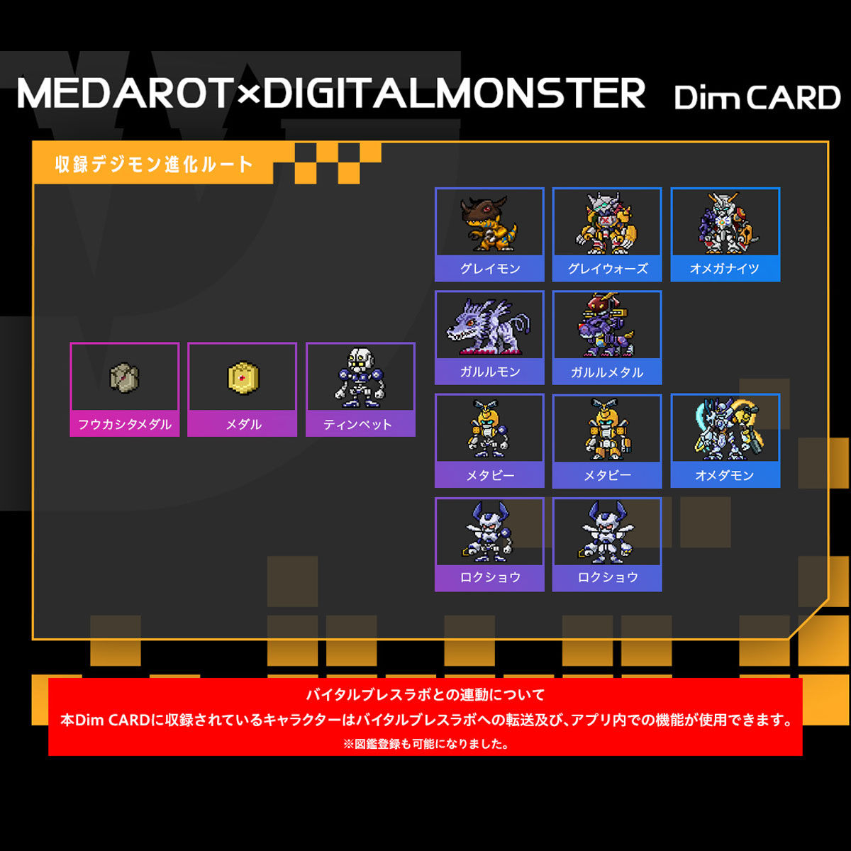 バイタルブレスデジタルモンスター Dimカード メダロット